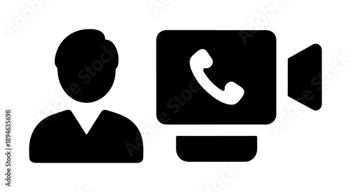 Person making a video call