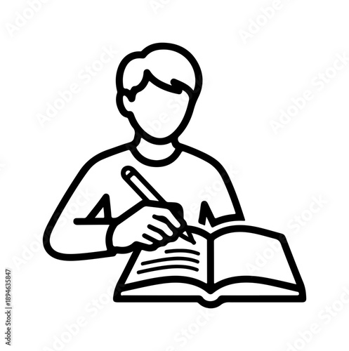 Person reading a book