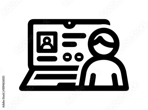 Person working on laptop