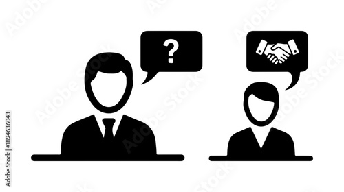 Businesspeople discussing strategy