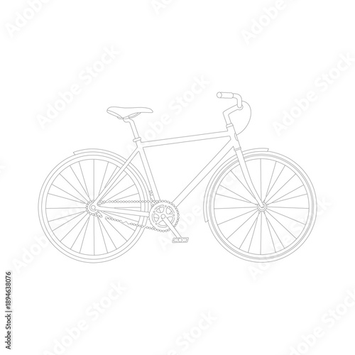 Light Outline Bicycle Sketch