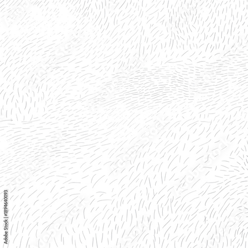 Minimalist abstract background texture composed of numerous fine, short, curved grey lines creating a subtle, organic, and textured pattern on a white canvas