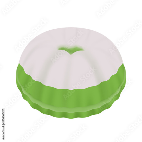 Illustration of traditional Indonesian food ,Putu Ayu 