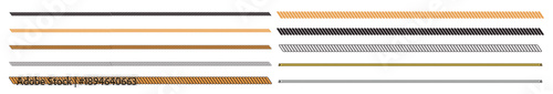 set of rope and cable seamless borders pattern