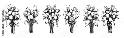 snowdrops bouquet of flowers