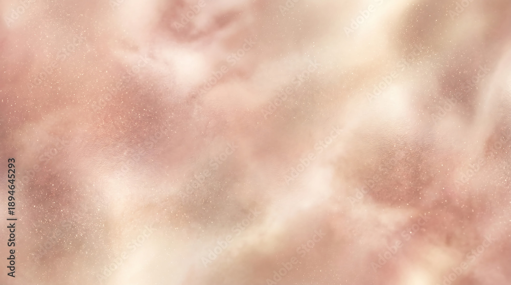 Fototapeta premium Dreamy, soft pastel pink and cream abstract background with subtle sparkling glitter, evoking a gentle, ethereal feel.