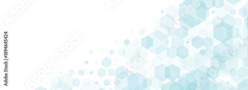 health care abstract hexagon background light blue green