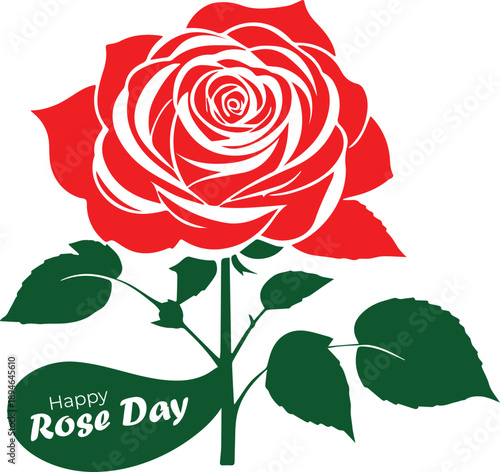 vector illustration of a rose Day