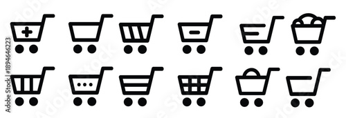 shopping icons vector