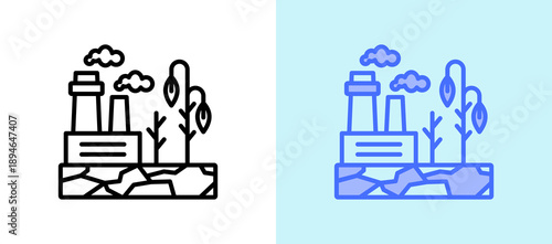 Environmental Damage linegreen icon