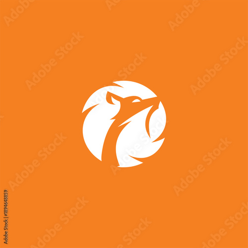 Stylized fox head logo design in a circular frame, representing agility and intelligence