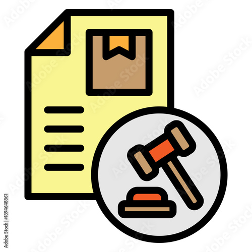 Tender Vector Filled Icon Design