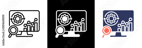 Process Monitoring triple icon