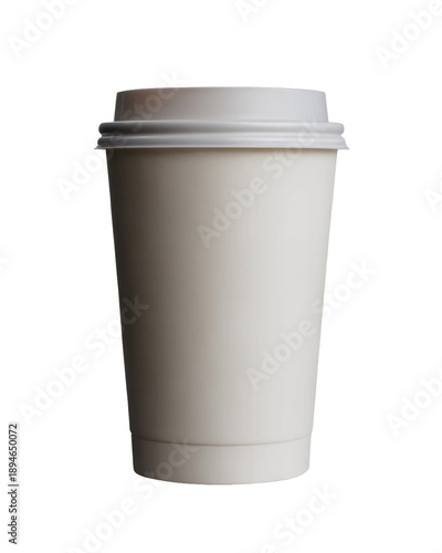 Wallpaper Mural A single white paper coffee cup with a lid against a black background Torontodigital.ca