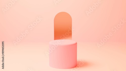 Product Abstract Pink Background 3D Illustration Rendering 4K Video Looping