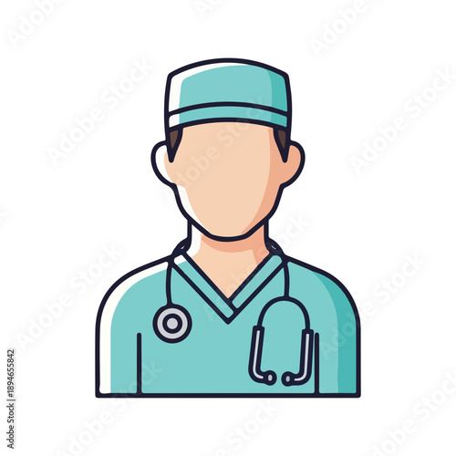 Doctor Surgeon Medical Professional Avatar Stethoscope Icon