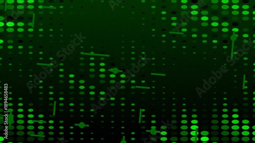 Wallpaper Mural A dark green abstract background with glowing digital dots and subtle vertical streaks, creating a futuristic matrix effect. Torontodigital.ca