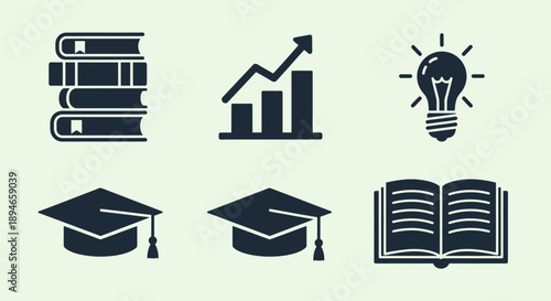 Collection of Education and Business Icons.