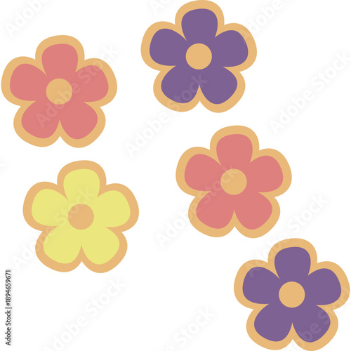 Daisy Flowers Retro Decoration