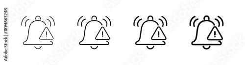 Early Warning and Emergency Alarm Notification icon. Vector Illustration