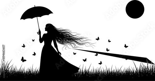 Black silhouette of three men holding hands in unity, featuring a central figure with two men bowing in respectful prayer on white.