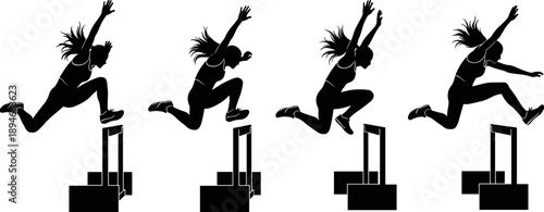 Black silhouette of three men holding hands in unity, featuring a central figure with two men bowing in respectful prayer.