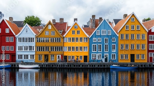 Vibrant Nyhavn Waterfront Houses in Copenhagen, Denmark