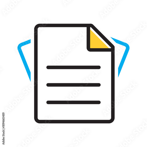 Vector multi color icon for Files