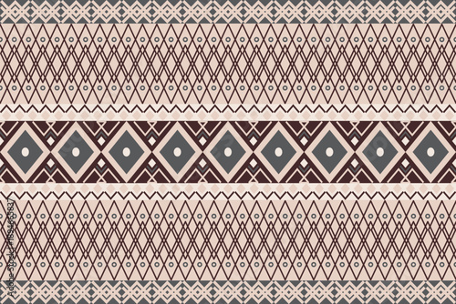 Schilderij op canvas Seamless Ethnic and Geometric Pattern collection inspired by Tribal, Folk, and Handcrafted textures