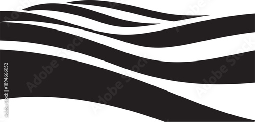 Black and white abstract wavy lines background illustration design