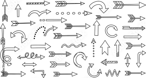 Collection of various arrows and pointers in different styles