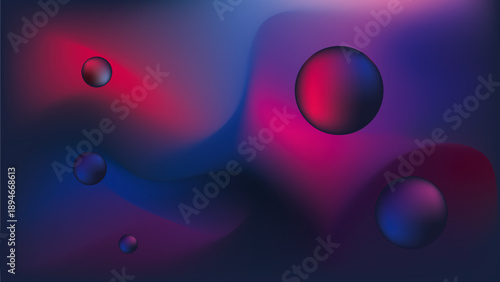 outer space planets. dark and colorful fluid color with 3d planets. For wallpaper, poster, print, background, vector template and greeting card.