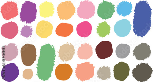 A colorful vector illustration of decorated Easter eggs in different colors and patterns arranged as a playful seamless design