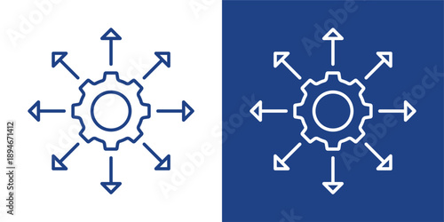 Exposure Blue And White Icon Style Collection