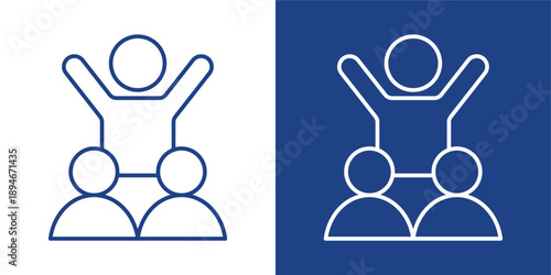 Persuasion Blue And White Icon Style Collection