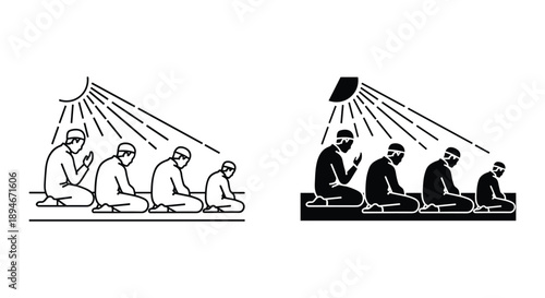 Illustration of Spiritual Guidance and Enlightenment