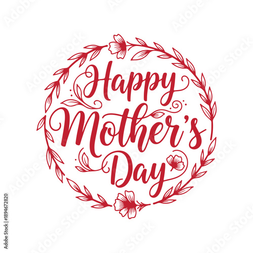 Celebrating mother's day with a beautiful floral wreath