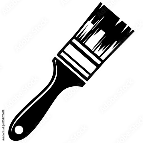 UntitlPaint brush tool illustration for professional decorating projectsed-32