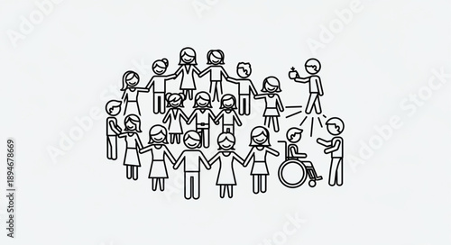 Diverse group of people holding hands in unity and support.