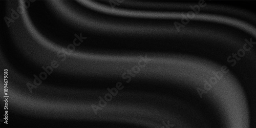 Black dark gray blue abstract elegant background. Drapery. Curtain. Fabric material. Soft folds.