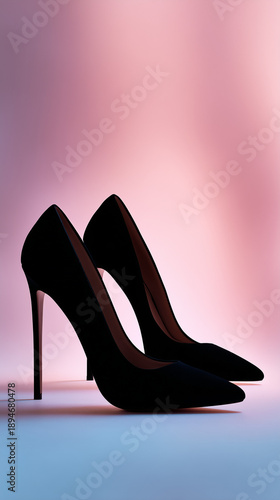 High heels silhouette close-up fashion footwear