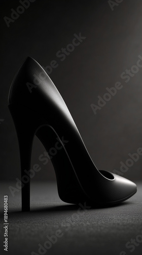 High heels silhouette close-up fashion footwear