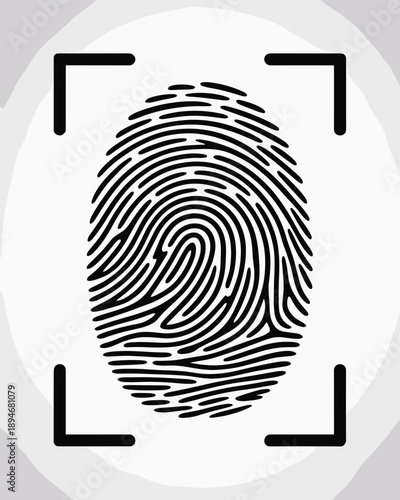 Fingerprint Scan Biometric Identification Security System Authentication Access Control Graphic Representation Modern Technology Personal Verification Digital Identity Recognition for Cybersecurity Ap