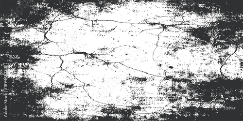 Vintage gray grunge wall texture with an aged paper border and rough paint pattern on a dirty antique surface design