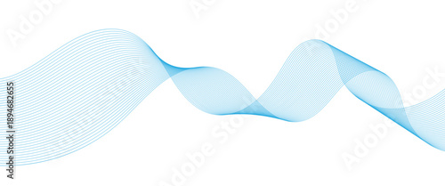 Abstract vector wavy lines isolated in a white background ideal for graphic design, illustration and animation.