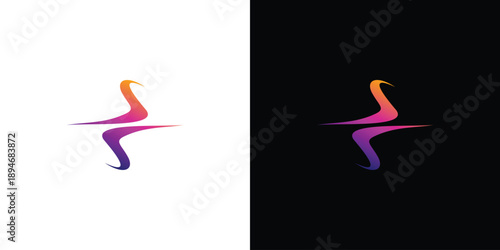 Simple and modern letter SS initials logo design