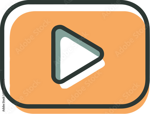Play button icon for video or media player interface