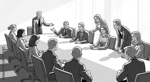 group of business people in a meeting
