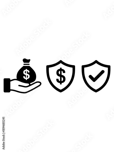 Money bag in hand with shield protection vector illustration for financial security wealth management asset protection investment insurance concept secure savings bank deposit safety and reliable mone
