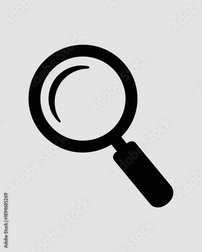 Magnifying glass icon for search and analysis in business and technology applications zoom tool for research data investigation and problem solving minimal symbol for corporate marketing and website d